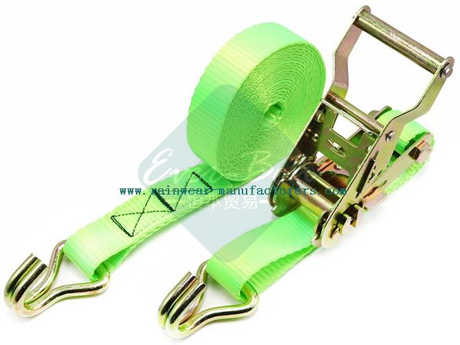 044 Green ratchet tie down straps supplier-short ratchet straps